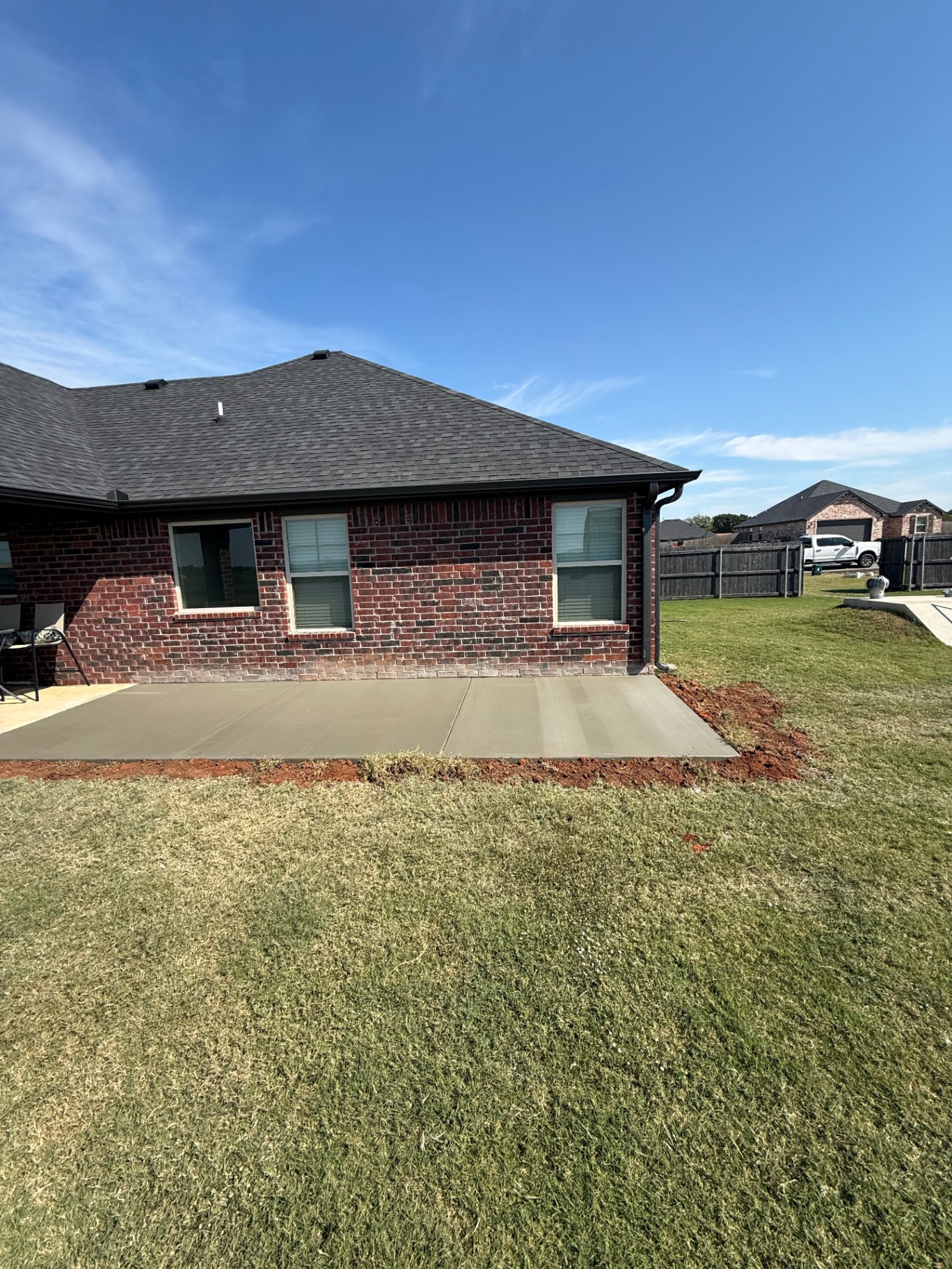 Back Patio Slab — Brick Home