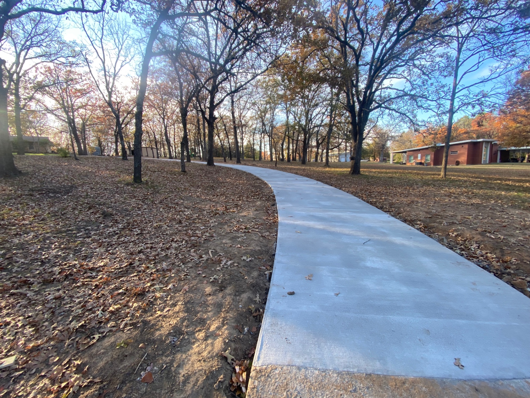 Curved Concrete Walkway