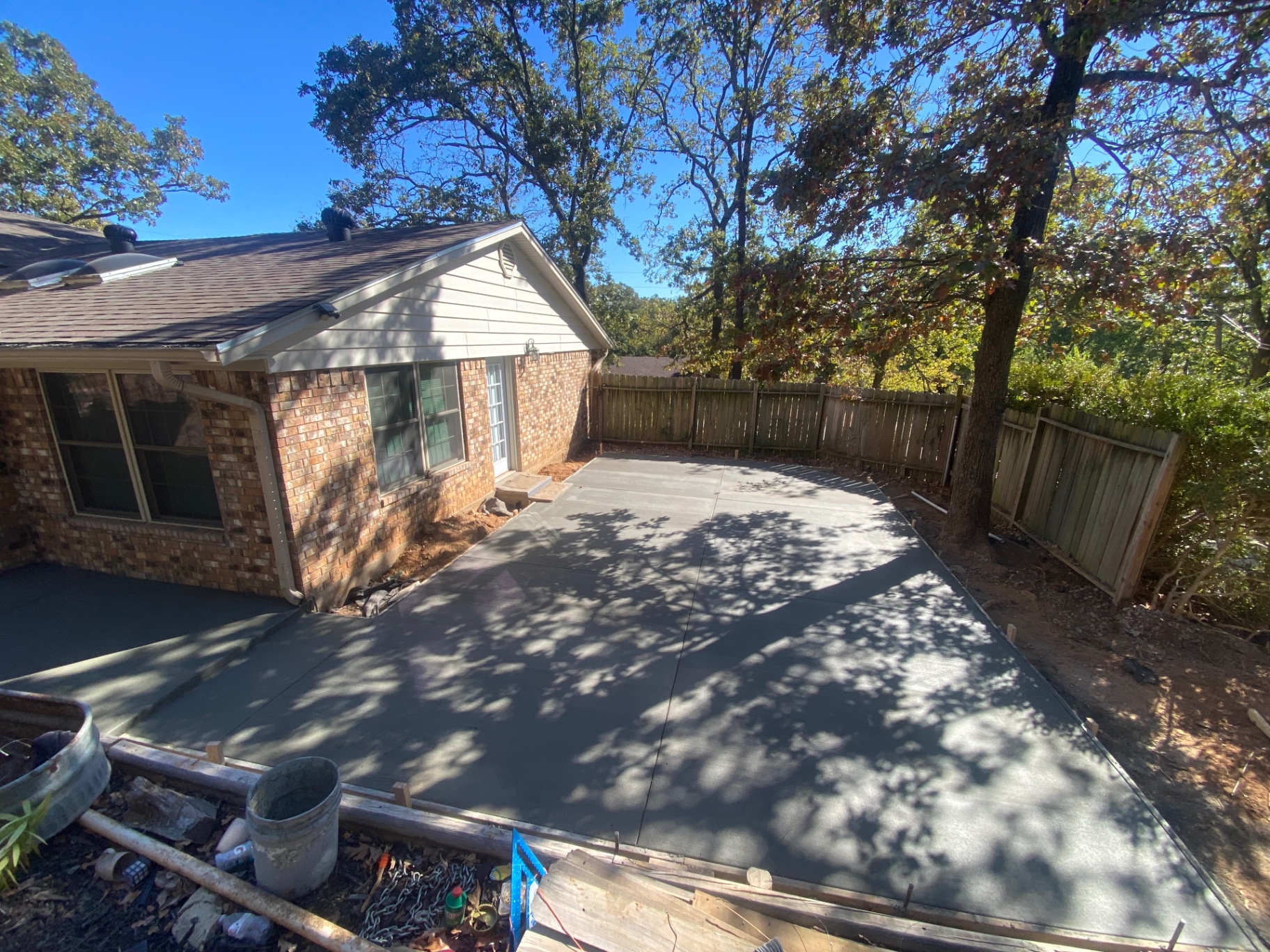 Stamped Backyard Patio