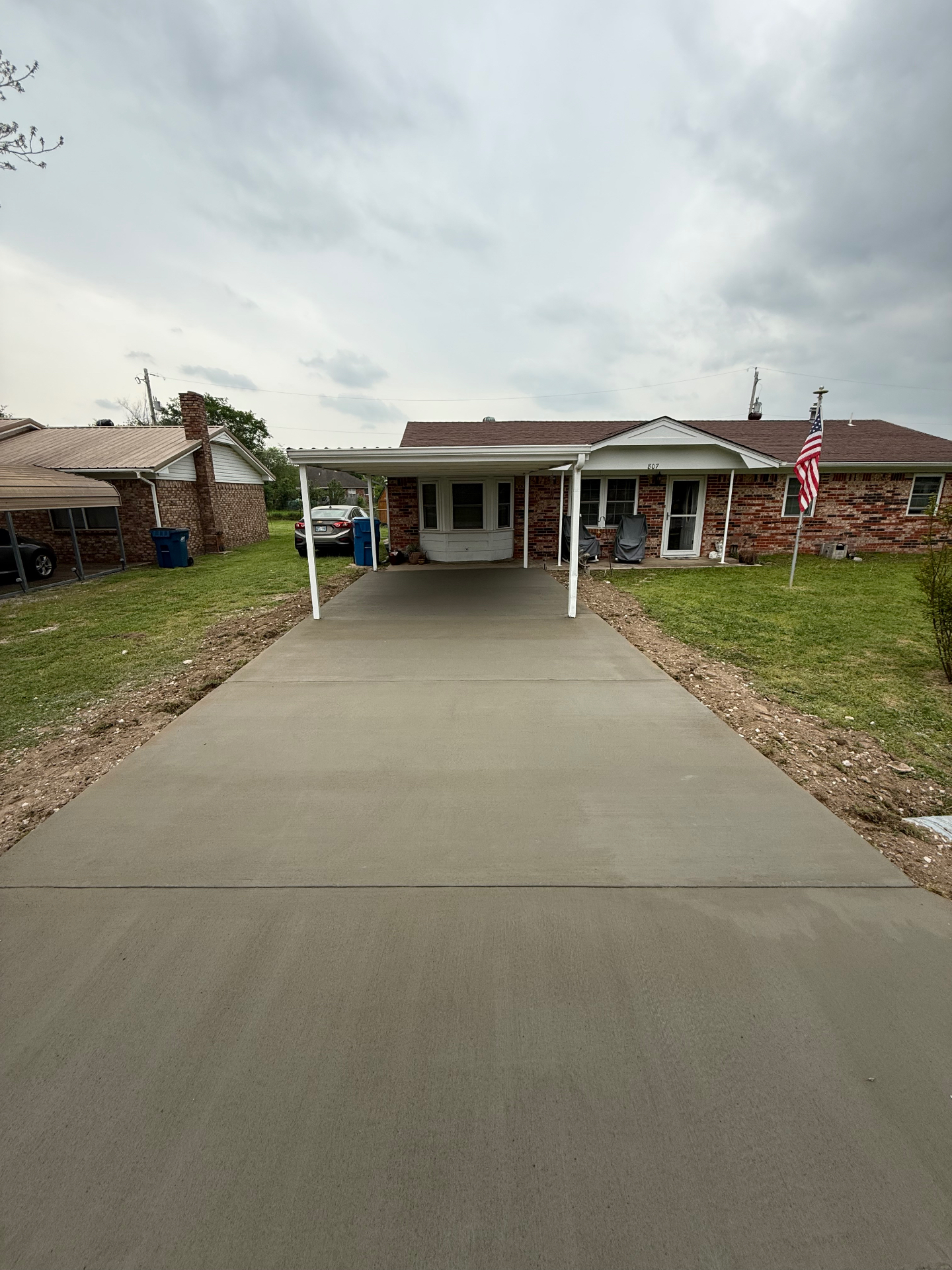 Carport Driveway Pour