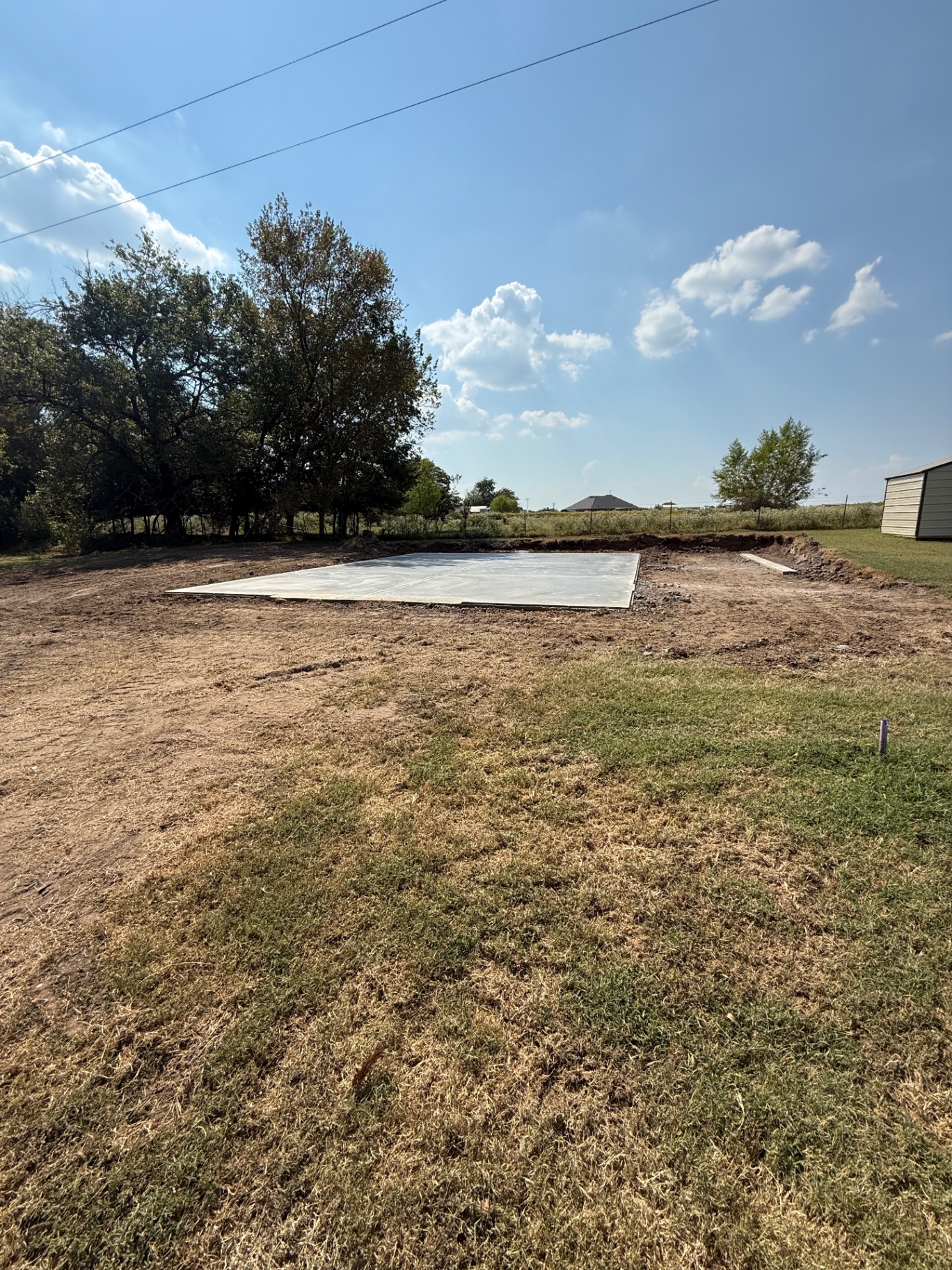 Backyard Shed Slab Pad