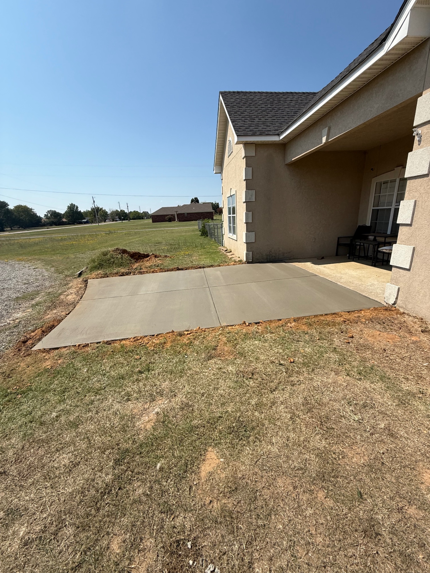 Side Patio Extension — Stucco Home